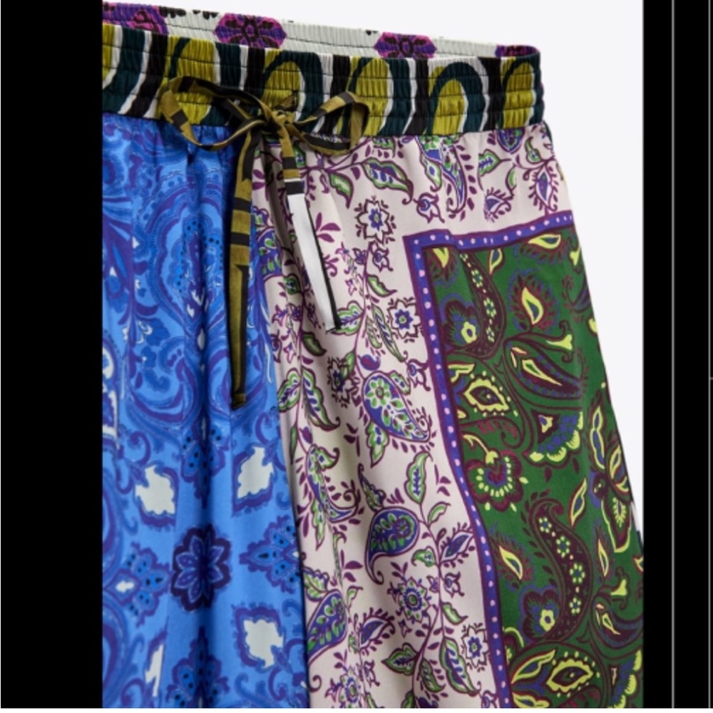 Zara Patchwork Printed Pant and Top Set - Picture 5 of 5